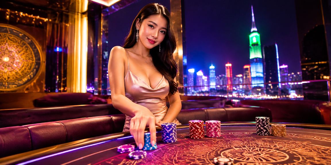 Khu giải trí casino neon sôi động tại TP.HCM về đêm