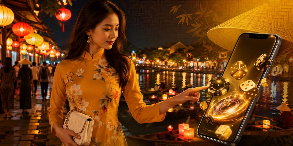 Người dùng Hội An sử dụng điện thoại để truy cập casino trên bookmakers