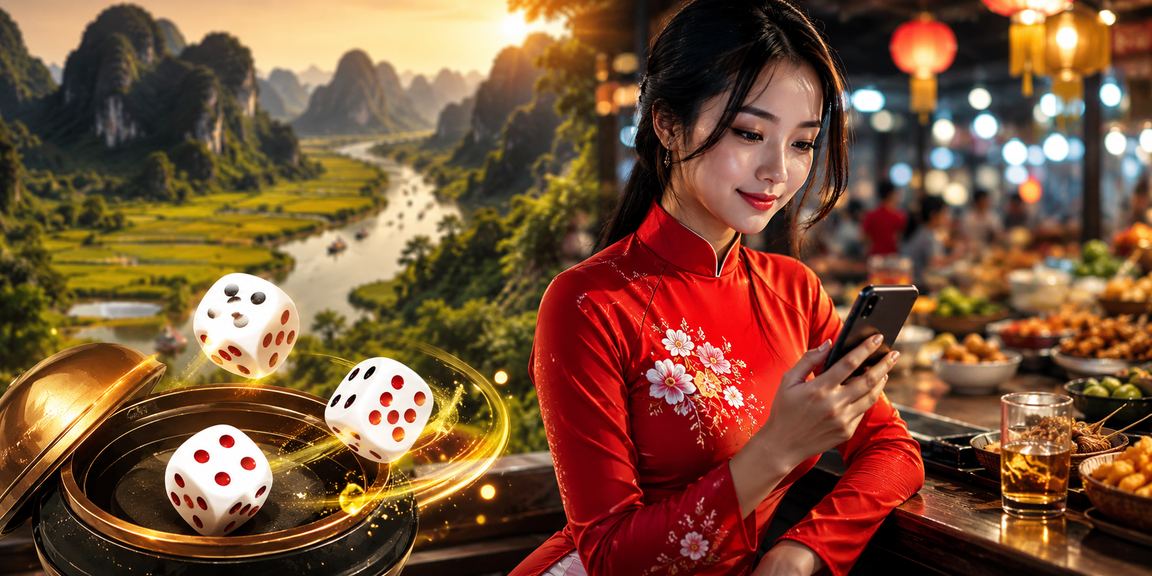 Người mặc áo dài chơi Tài Xỉu xúc xắc tại Ninh Bình