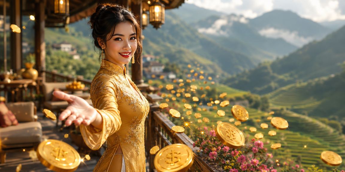 Người mặc áo dài đăng ký tài khoản nhận bonus tại Sapa